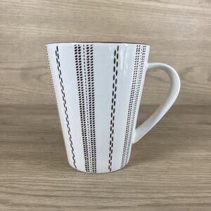 Teavana 2014 striped Brown porcelain tea coffee cup mug